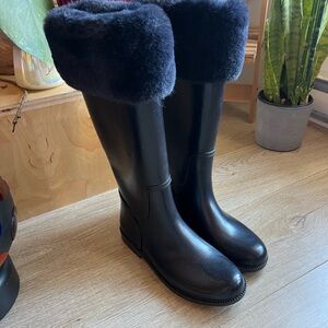 Zara Tall Rubber Rain Boots